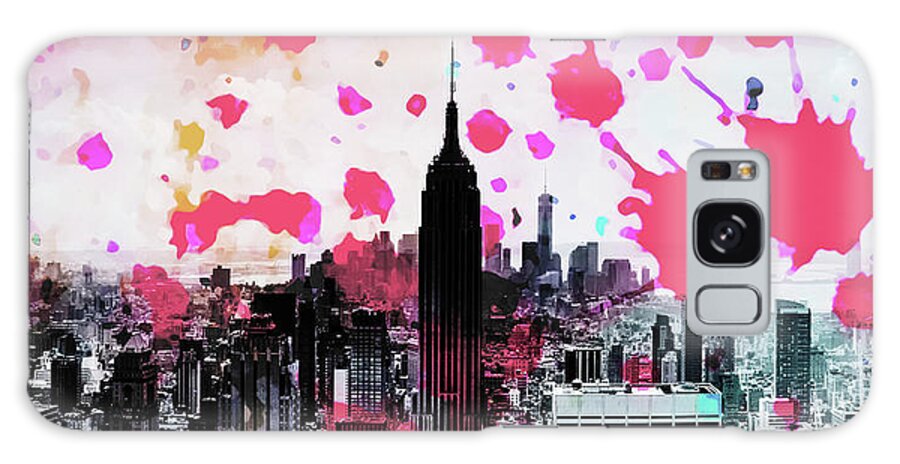 New York City Skyline Galaxy Case featuring the photograph Splatter Pop Triptych_2 by Az Jackson