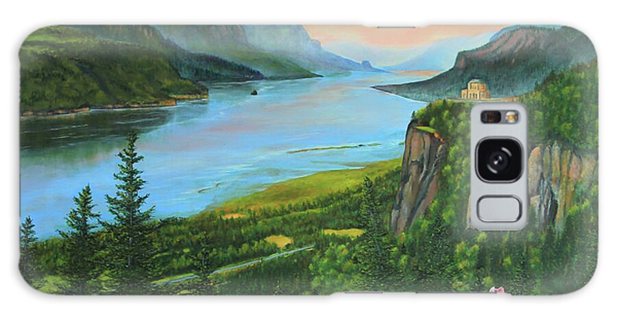 Columbia River Gorge Galaxy Case featuring the painting Spring Columbia River Gorge by Jeanette French