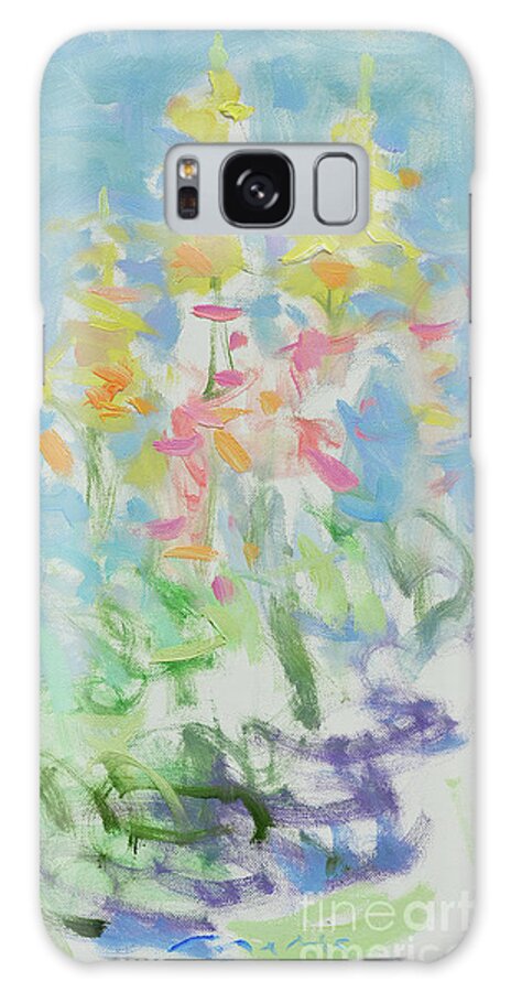 Fresia Galaxy Case featuring the painting Spring Flowers by Jerry Fresia