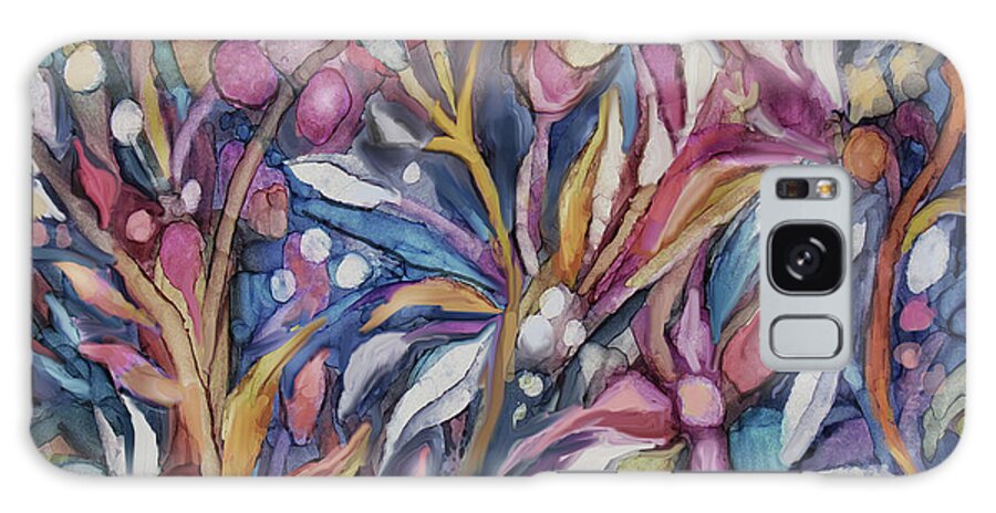 Abstract Galaxy Case featuring the mixed media Spring Garden 2024 by Jean Batzell Fitzgerald