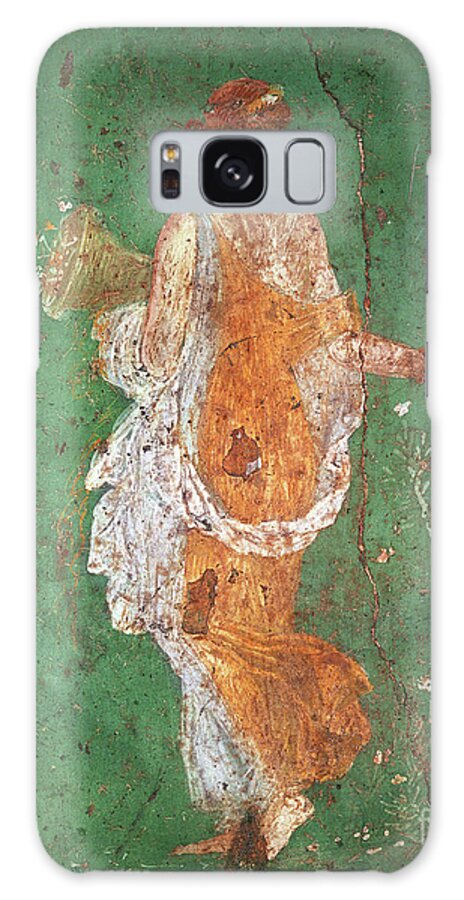 Spring Galaxy Case featuring the painting Spring, maiden gathering flowers, from the villa of Varano in Stabiae by Roman School