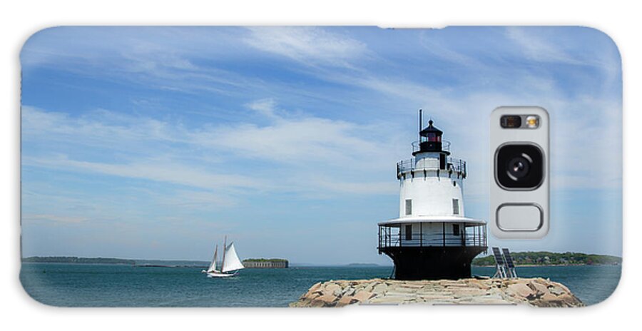 Lighthouse Galaxy Case featuring the photograph Spring Point Ledge Light by Cindy Robinson