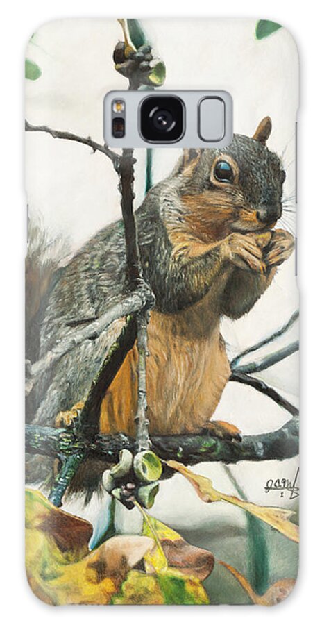 Squirrel Galaxy Case featuring the painting Squirrel in Tree by Joshua Martin