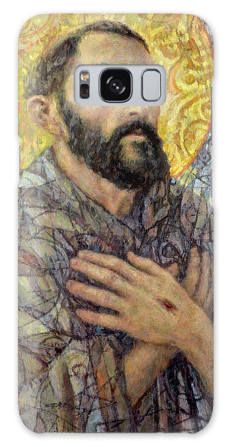 Saint Galaxy Case featuring the painting St. Francis of Assisi by Cameron Smith