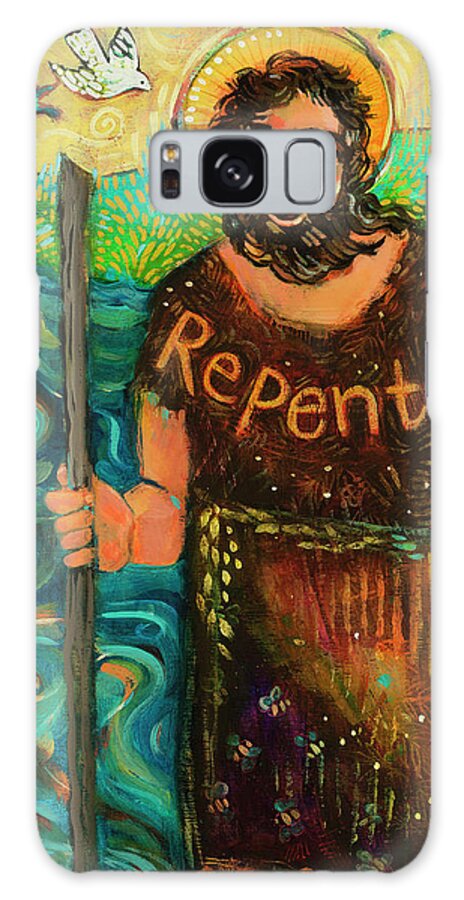 Jen Norton Galaxy Case featuring the painting St. John the Baptist by Jen Norton