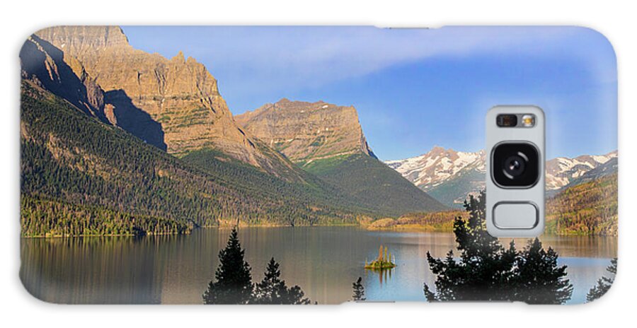Glacier National Park Galaxy Case featuring the photograph St. Mary Lake Calm Morning by Jack Bell