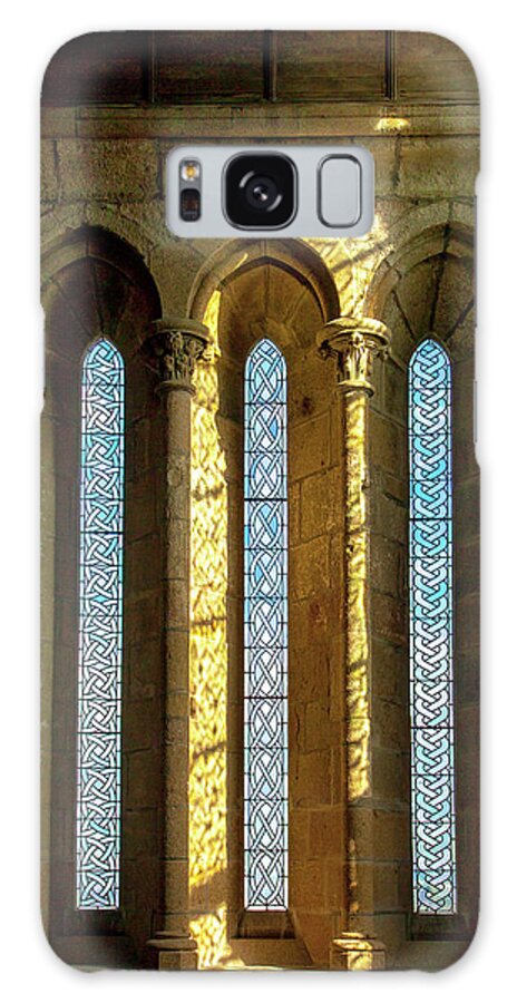 Glass Galaxy Case featuring the photograph Stained Glass Window in Mont St Michel by W Chris Fooshee