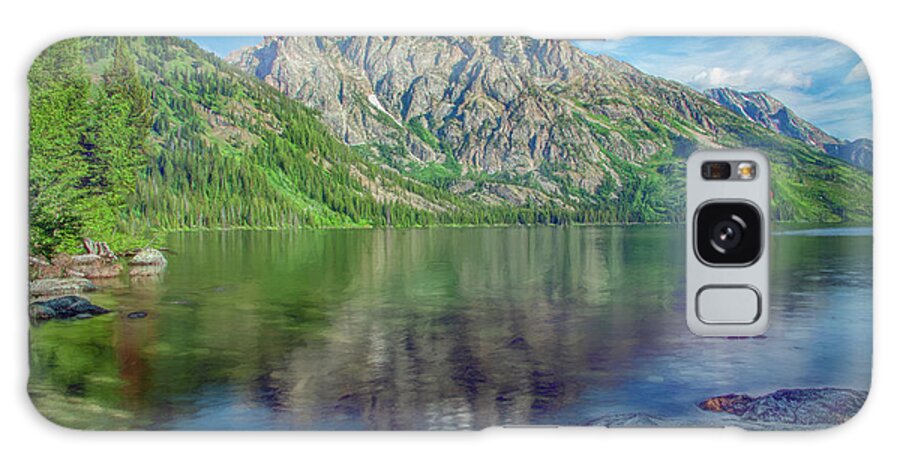 Wyoming Galaxy Case featuring the photograph Starting the Day at Jenny Lake by Marcy Wielfaert