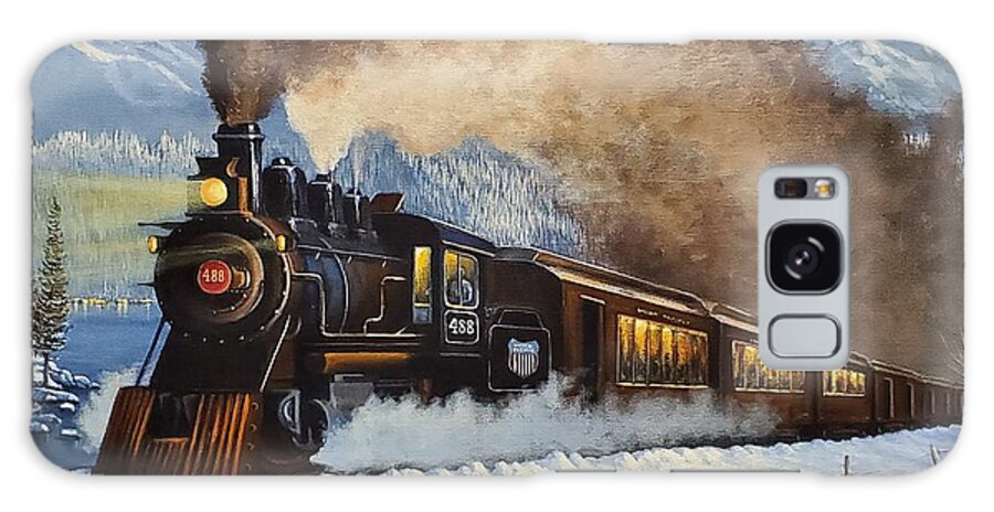 Steam Locomotive Galaxy Case featuring the painting Steaming South by Paul K Hill