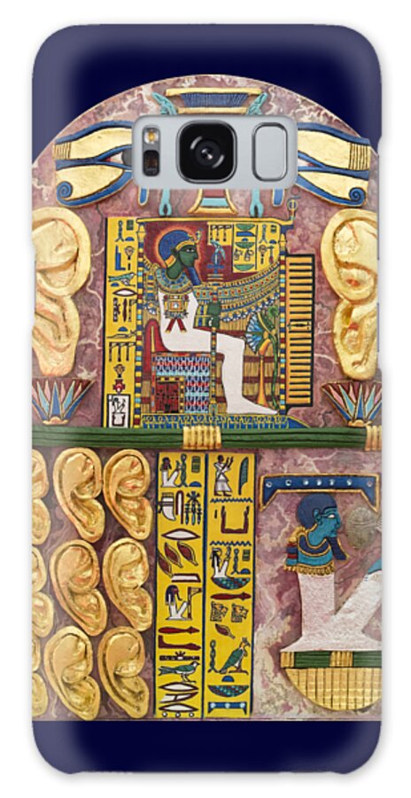 Stela Galaxy S8 Case featuring the mixed media Stela of Ptah Who Hears Prayers by Ptahmassu Nofra-Uaa