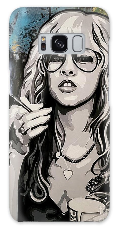 Stevie Nicks Galaxy Case featuring the painting Stevie Nicks by Victoria Glaittli