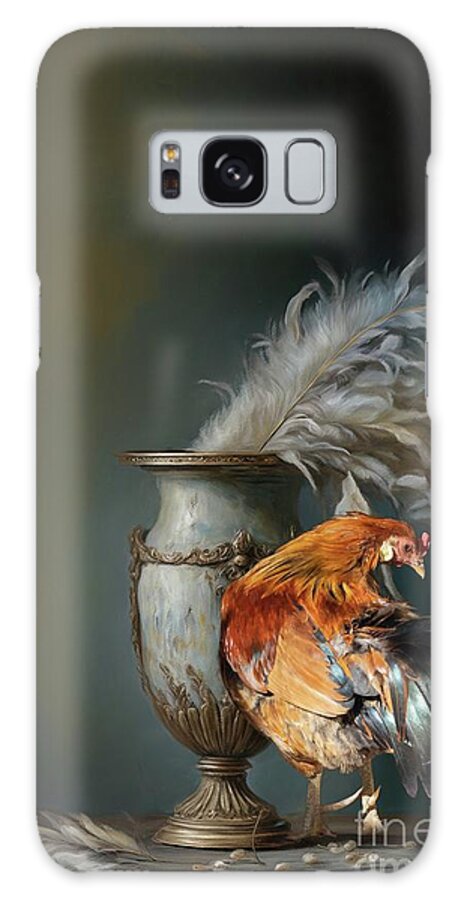Still Life Galaxy Case featuring the mixed media Still Life with a Wild Rooster by Eva Lechner