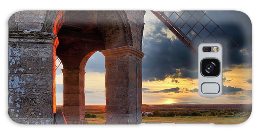 Landscape Galaxy Case featuring the photograph Stone windmill by Remigiusz MARCZAK
