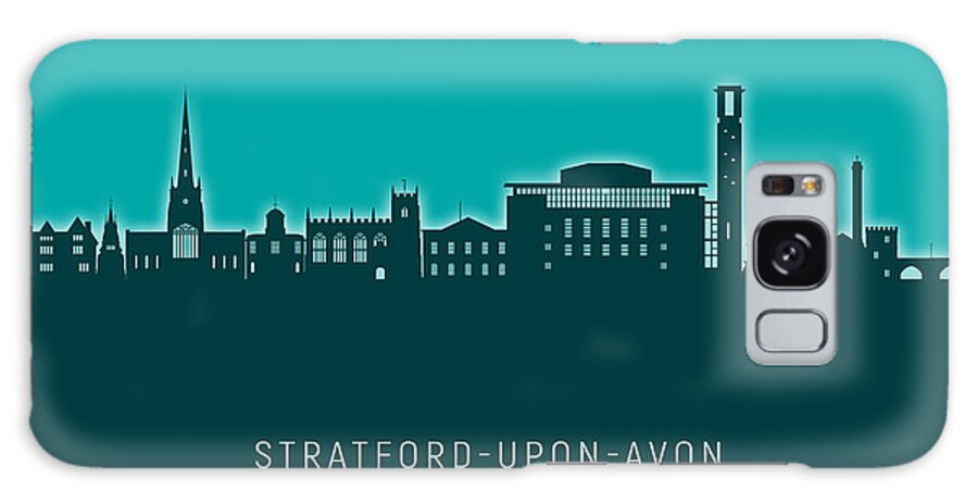 Stratford-upon-avon Galaxy Case featuring the digital art Stratford-upon-Avon England Skyline #42 by Michael Tompsett