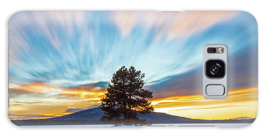 Fast Galaxy Case featuring the photograph Streaking Clouds Over Lone Pine by Mike Lee