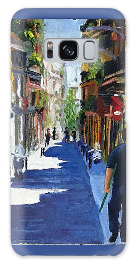 Street Scene Galaxy Case featuring the painting Street Scene by Lisa Marie Smith