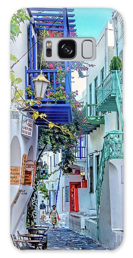 Street Galaxy Case featuring the photograph Streets of Mykonos by Tom Watkins PVminer pixs