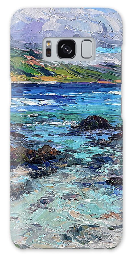 Maui Canvas Galaxy Case featuring the painting Sugar Cove Maui by Kristen Olson Stone