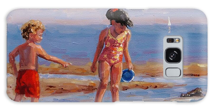 Seascape Galaxy Case featuring the painting Summer Friends by Laura Lee Zanghetti