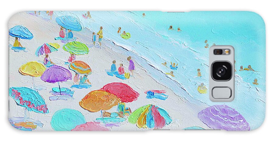 Beach Galaxy Case featuring the painting Summer Love, beach scene by Jan Matson
