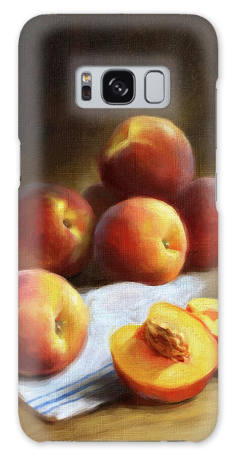 Peaches Galaxy Case featuring the painting Summer Peaches by Robert Papp