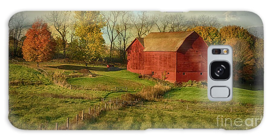 Barn Galaxy Case featuring the photograph Sun Rays On An Autumn Barn by Janice Pariza