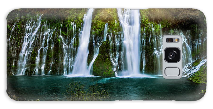 Burney Falls Galaxy Case featuring the photograph Sunbeams at Burney Falls by Don Hoekwater Photography