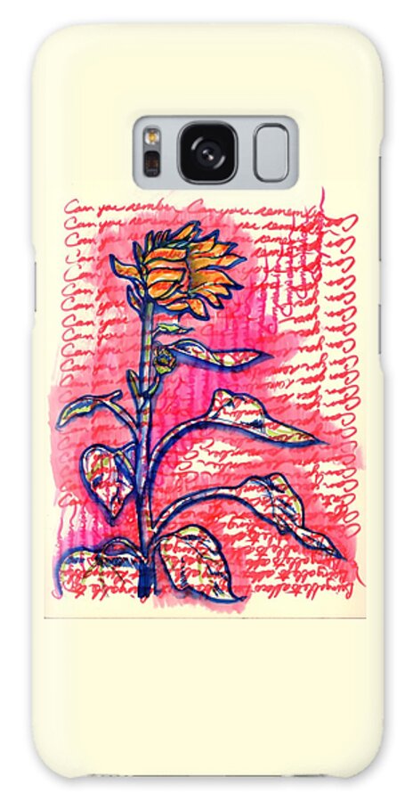 Mixed Media Galaxy Case featuring the painting Sunflower for Ukraine by Tammy Nara