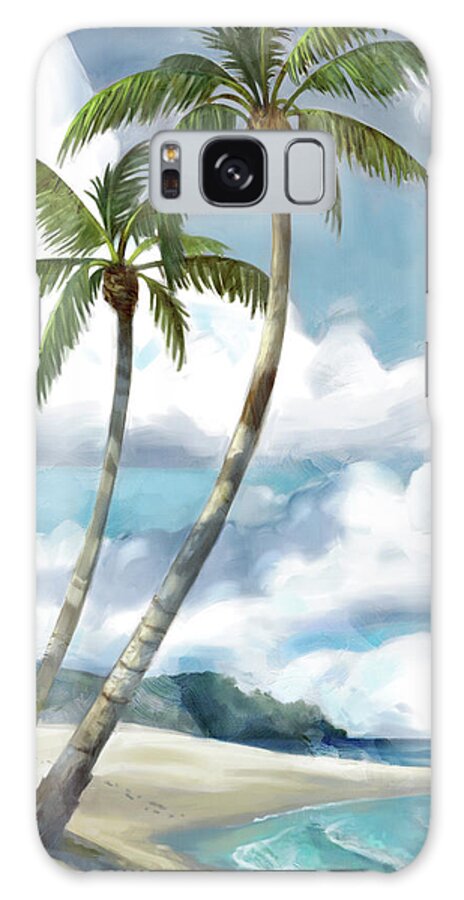 Palms Galaxy Case featuring the painting Sunny Palms by Mauro DeVereaux