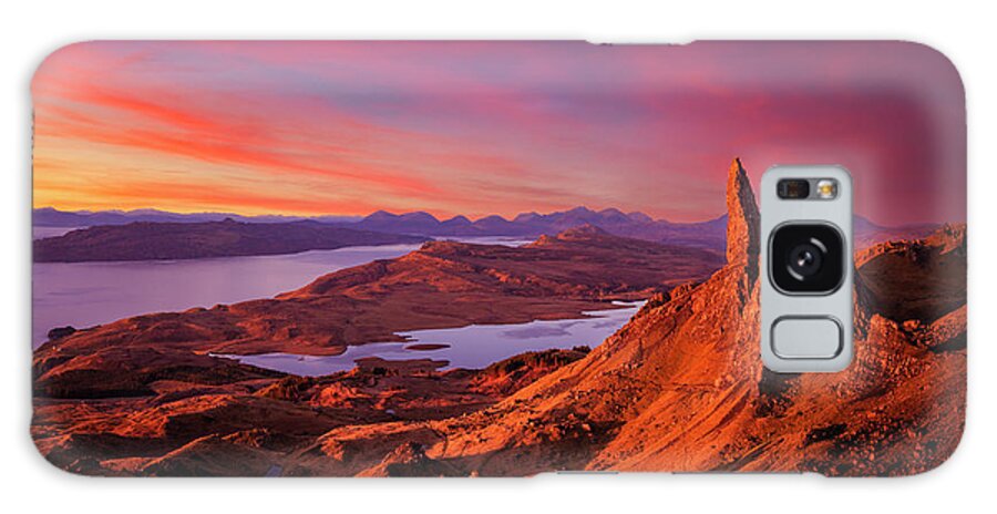 Scotland Galaxy Case featuring the photograph Sunrise at the Old Man of Storr, Isle of Skye, Scottish Highlands, Scotland by Neale And Judith Clark