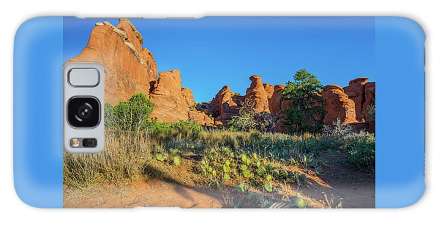 Arches National Park Galaxy Case featuring the photograph Sunrise on Hoo Doos by Ron Long Ltd Photography