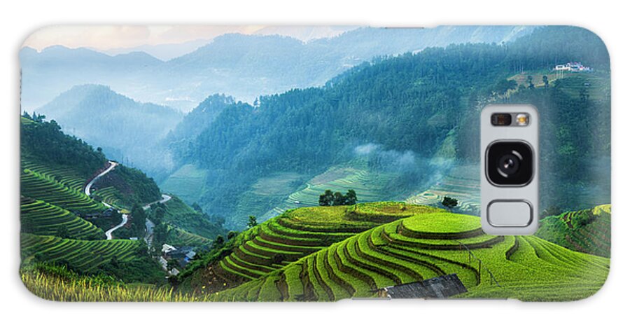 Asia Galaxy Case featuring the photograph Sunrise on Mu Cang Chai by Dee Potter