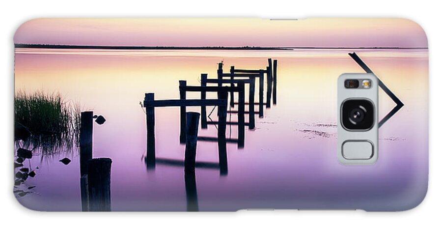 Louisiana Galaxy Case featuring the photograph Sunrise over Chef Menteur Pass by Andy Crawford