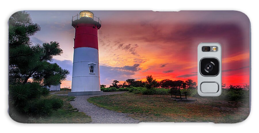 Nauset Lighthouse Galaxy Case featuring the photograph Sunrise Over Nauset Lighthouse On Cape Cod National Seashore by Darius Aniunas