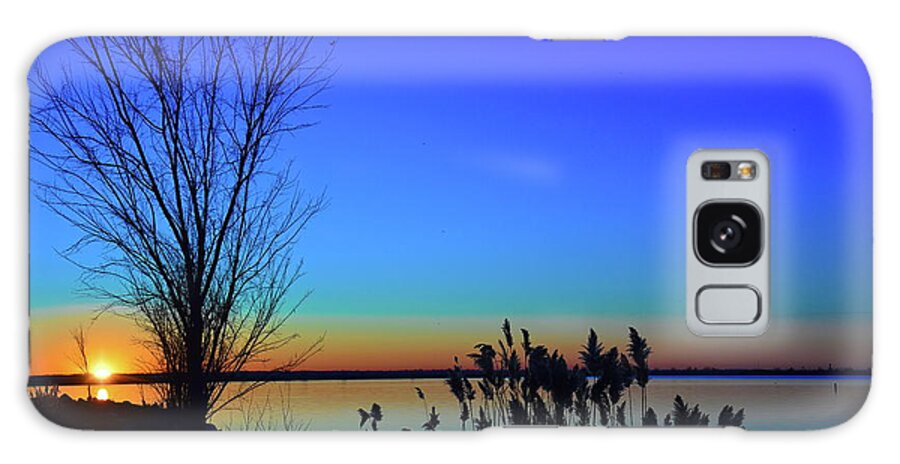 Blue Galaxy Case featuring the photograph Sunrise Silhouette by Diana Mary Sharpton