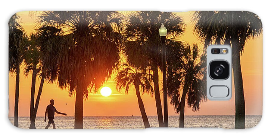 Florida Galaxy Case featuring the photograph Sunrise walker by Marian Tagliarino