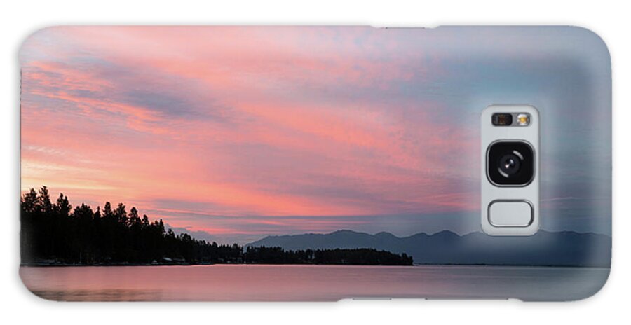 Sunset Galaxy Case featuring the photograph Sunset at Flathead Lake by Art Cole