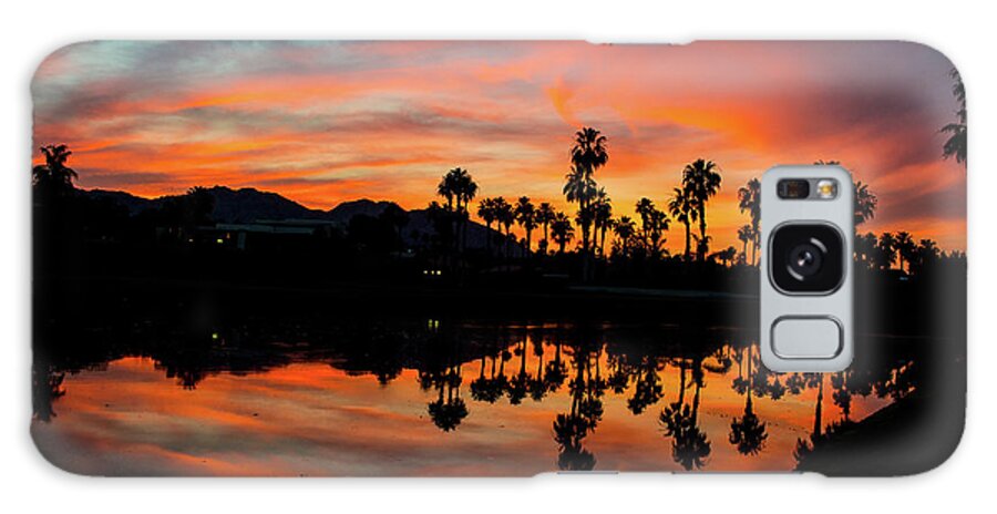 Sunset Galaxy Case featuring the photograph Sunset at Ironwood CC, Palm Desert, California by Bonnie Colgan