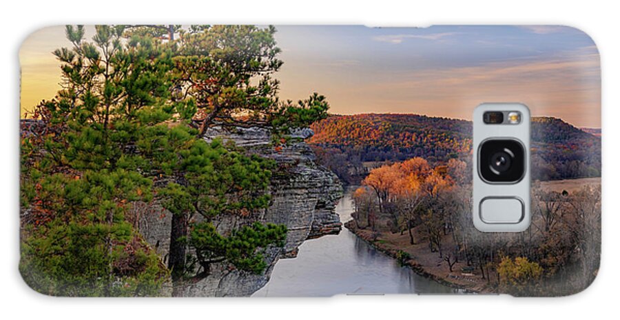 America Galaxy Case featuring the photograph Sunset at Little Hawksbill Crag at City Rock Bluff by Gregory Ballos
