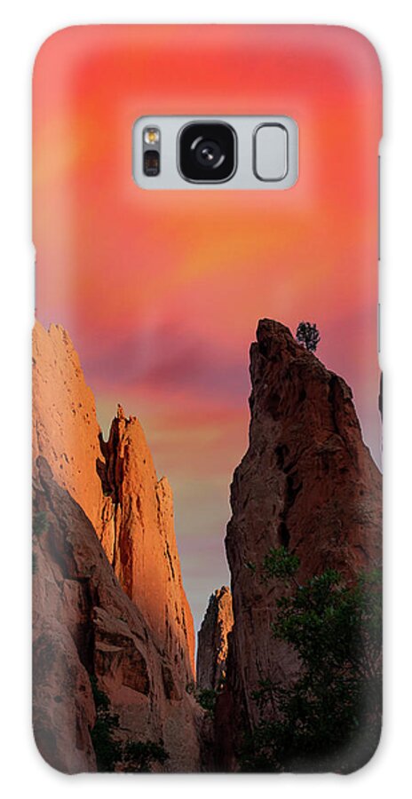 Sunset Over Garden Of The Gods Galaxy Case featuring the photograph Sunset Colors Garden of The Gods by Dan Sproul