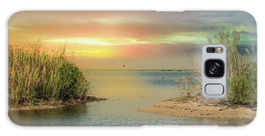 Lake Okeechobee Galaxy Case featuring the digital art Sunset on Lake Okeechobee by Patti Powers
