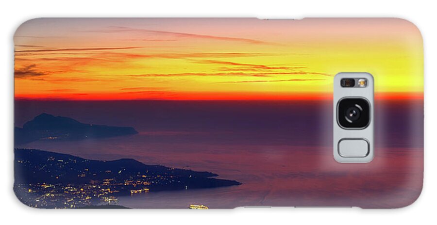 Italia Galaxy Case featuring the photograph Sunset on Sorrento coast by Umberto Barone