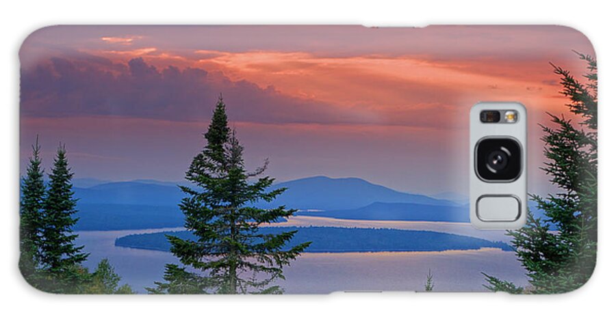 Sun Galaxy Case featuring the photograph Sunset Over Mooselookmeguntic Lake by Russel Considine