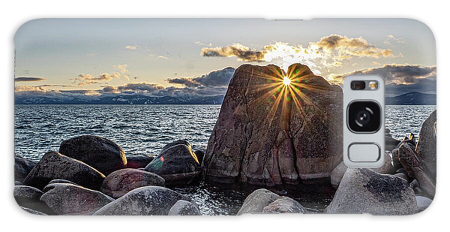 Lake Galaxy Case featuring the photograph Sunset Peak by Martin Gollery
