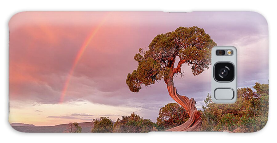 Rainbow Galaxy Case featuring the photograph Sunset Rainbow by Angela Moyer