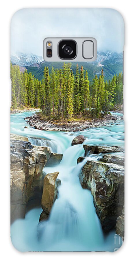 Sunwapta Falls Galaxy Case featuring the photograph Sunwapta falls, Jasper National Park, Alberta, Canada by Neale And Judith Clark