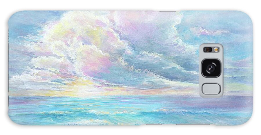 Sky Galaxy Case featuring the painting Surf and Sky by Marilyn Young