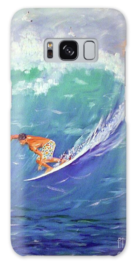 Surfing Galaxy Case featuring the painting Surf Rider by Stanton Allaben