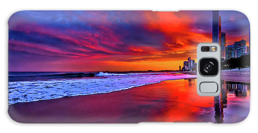 Vivid Skies Galaxy Case featuring the photograph Surfers BBQ by Az Jackson
