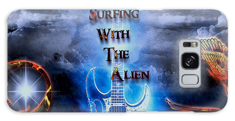 Surfing With The Alien Galaxy S8 Case featuring the digital art Surfing With The Alien by Michael Damiani